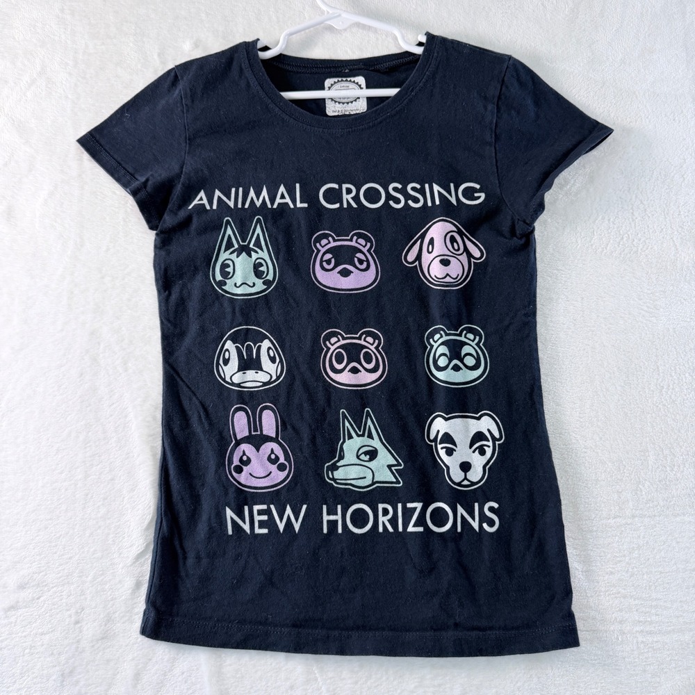 Animal Crossing New Horizons T Shirt Navy Blue Kids Graphic Nintendo Tee